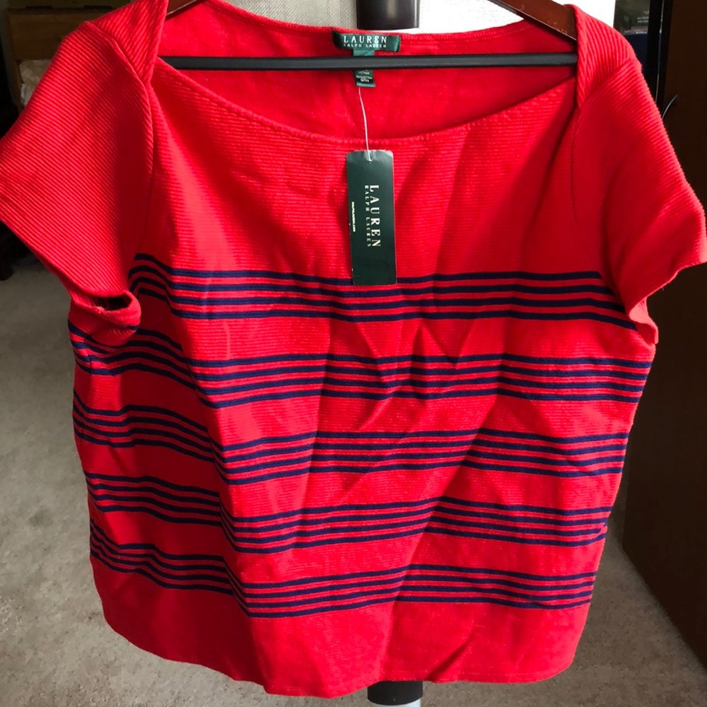 BNWT Ralph Lauren SS red/navy size xl retail $79